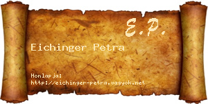 Eichinger Petra névjegykártya