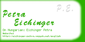 petra eichinger business card